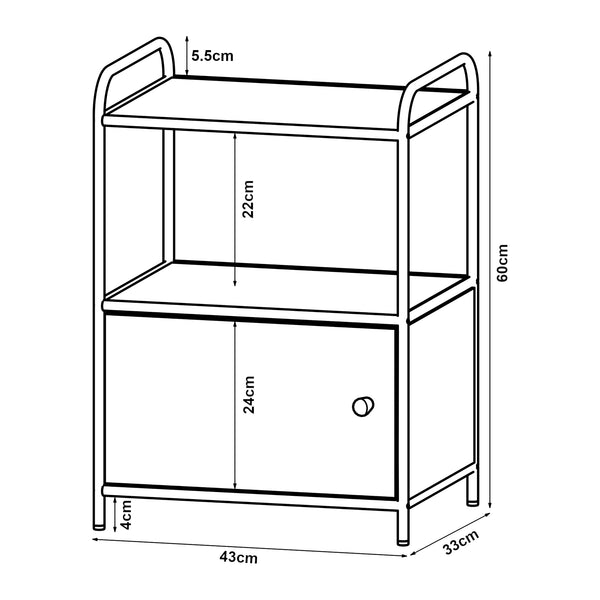 Tavolino laterale Gulen Nero/effetto quercia [en.casa]