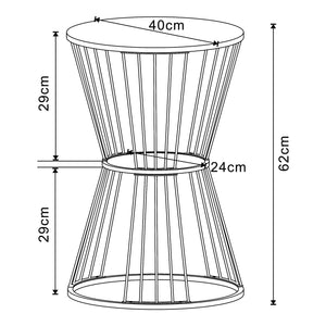Tavolino Fossbergom Nero/effetto quercia [en.casa]