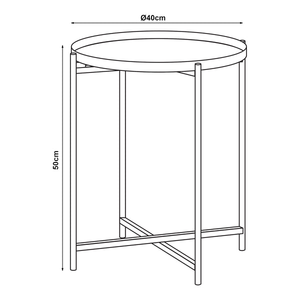 Tavolino Sälen Metallo Nero [en.casa]