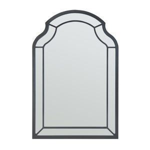 Specchio da Parete Puolanka 90 x 60 cm Cornice in MDF Nero [en.casa] 