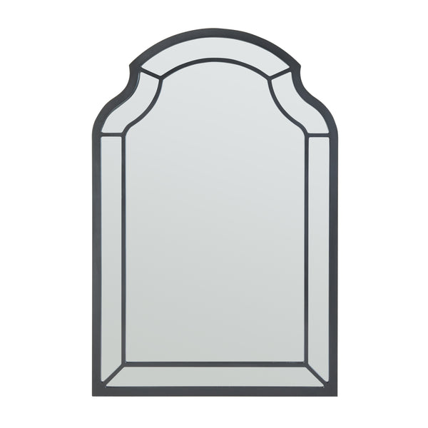 Specchio da Parete Puolanka 90 x 60 cm Cornice in MDF Nero [en.casa] 