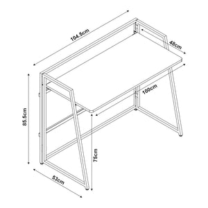 Scrivania pieghevole Ringerike 104,5x53x85,5cm Nero/Noce [en.casa]