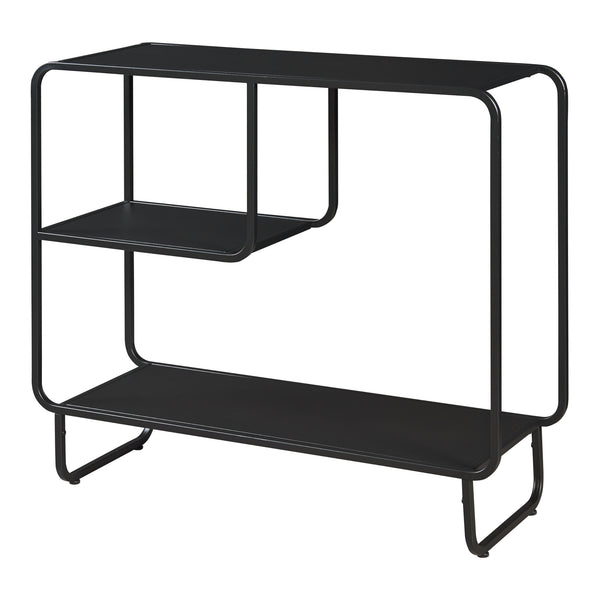 Consolle Færder Metallo 92x33x81 cm Nero [en.casa]
