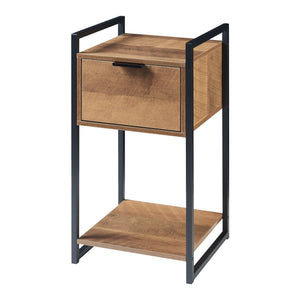 Tavolino laterale Namsskogan 62x33x32cm effetto noce [en.casa]