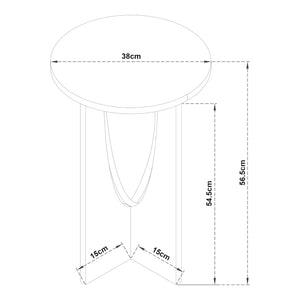 Tavolino laterale Rindal 38x56,5 cm effetto quercia [en.casa]