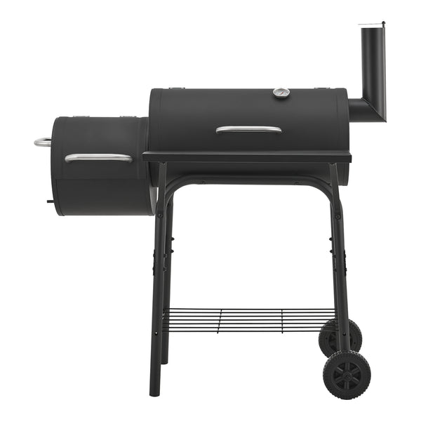 Carrello barbecue Arielli 115x110x64cm Nero [casa.pro]