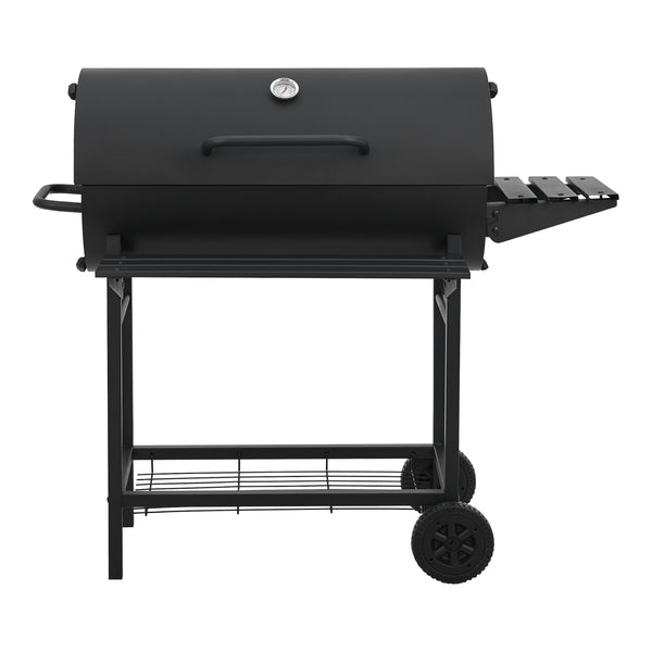 Carrello da barbecue Armento 95x108x61cm Nero [casa.pro]