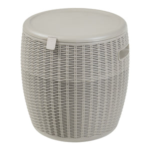 Sgabello con frigo Avetrana 44xØ40 cm Marrone chiaro [casa.pro]