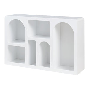 Sideboard Vågå con scomparti aperti 110x30x70 cm Bianco [en.casa]