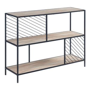 Consolle Övertorneå 100x30x75 cm Nero/Quercia [en.casa]