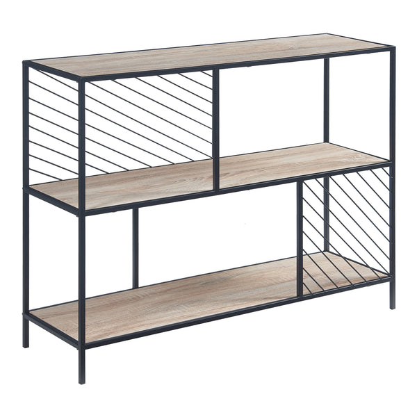 Consolle Övertorneå 100x30x75 cm Nero/Quercia [en.casa]