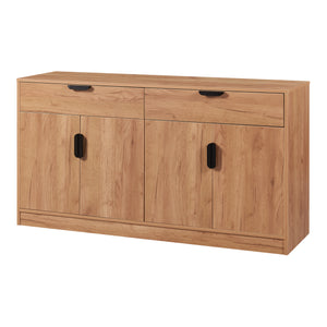 Sideboard Varkaus 75x140x40cm MDF effetto quercia [en.casa]