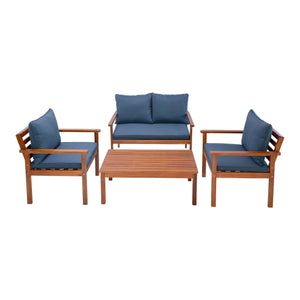 Set di mobili da giardino Brittoli 4 pz. Legno di acacia certificato FSC® [en.casa]