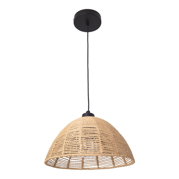 Lampada a sospensione Romsey Metallo+Rattan [lux.pro]