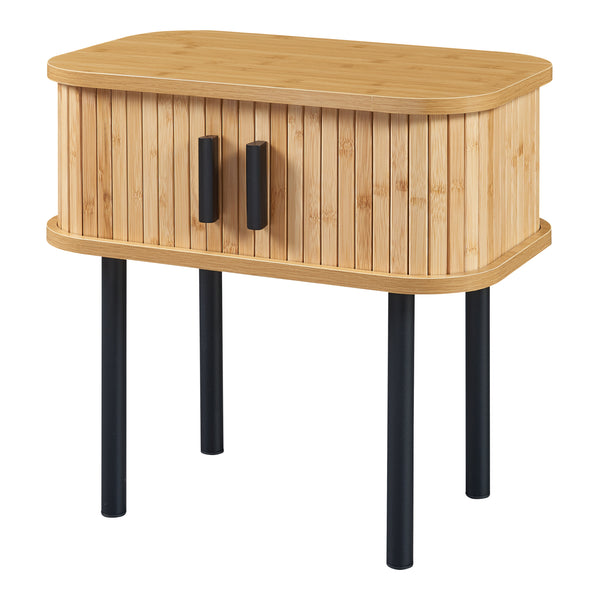 Tavolino laterale Tvedestrand 48x30x45 cm Colore legno/Nero [en.casa]