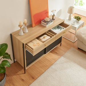 Mobile TV Tysnes 120x40x75 cm Rovere/Nero [en.casa]