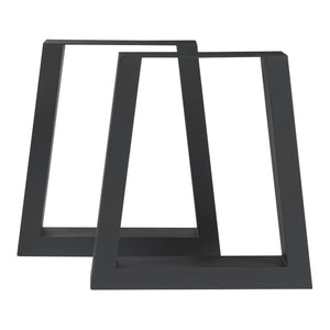 Set di 2 Gambe Trapezoidali Marstal per Mobili 'Fai da Te' - Altezza 42 cm - Acciaio Nero [en.casa] 