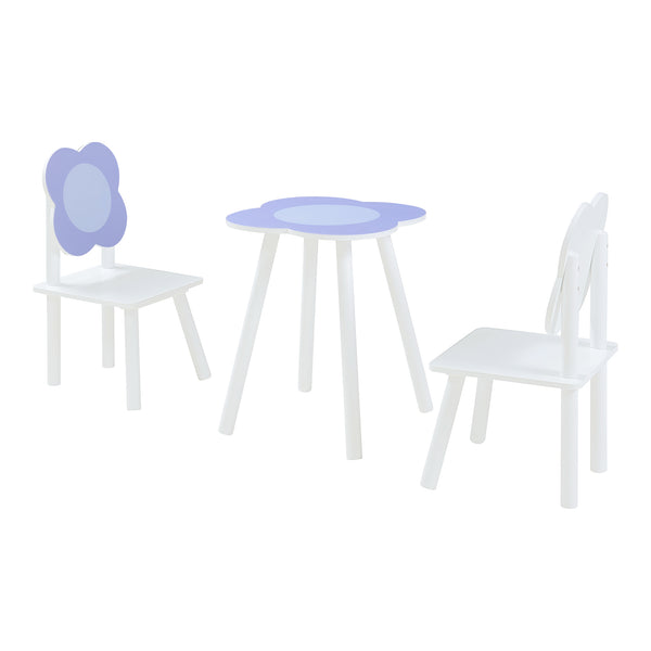 Set da bambini Simrishamn con design floreale Bianco/Lilla [en.casa]