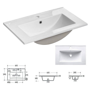 Set SKELBOLU di 4 Mobili da Bagno - Effetto Rovere [en.casa]