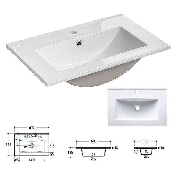 Set SKELBOLU di 4 Mobili da Bagno - Effetto Rovere [en.casa]