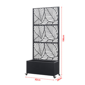 Parete divisoria Surnskoki con fioriera in acciaio nero [casa.pro]