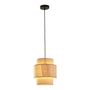 Lampada a sospensione Biggar effetto rattan/motivo intrecciato [lux.pro]