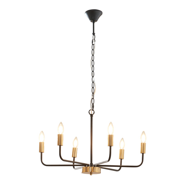 Lampadario Bishop Metallo Nero/Ottone [lux.pro]