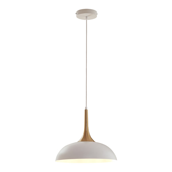 Lampada a sospensione Blairgowrie Metallo Bianco/Ottone [lux.pro]
