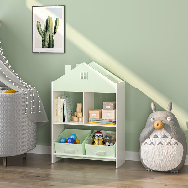 Libreria per bambini Vipsali 90x60x27 cm Verde menta/Bianco [en.casa]