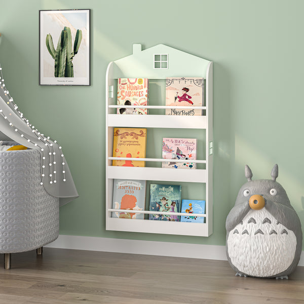 Libreria per bambini Vipsali 106x60x12 cm Verde menta/Bianco [en.casa]