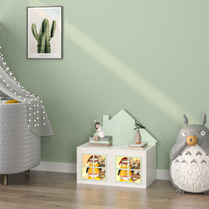 Scatola per giocattoli Vipsali 56x60x33 cm Verde menta/Bianco [en.casa]