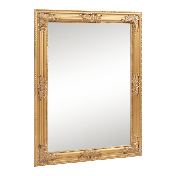 Specchio da Parete Punkalaidun con Cornice Dorata Stile Barocco 80x60 cm Verticale e Orizzontale [en.casa] 
