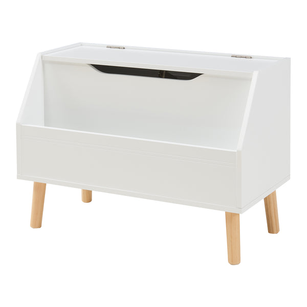 Cassa dei giocattoli Aavanrar 60x30x43 cm Bianco [en.casa]