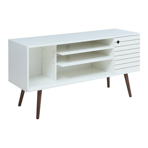 Mobile TV Vare 130x40x66 cm Bianco [en.casa]