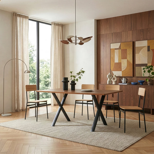 Struttura del tavolo Klixjö set da 2 in acciaio 72x70x10 cm nero [en.casa]