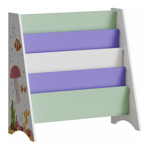 Libreria per bambini Hornnes 60x62x28 cm motivo Aqua Dream [en.casa]