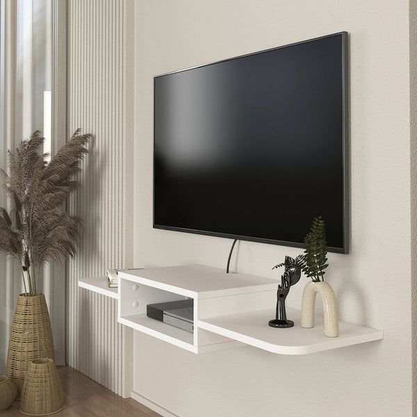 Mobile TV sospeso Tar 115x30x16 cm Bianco [en.casa]