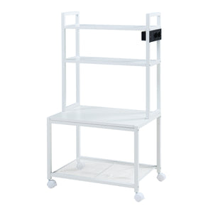Tavolo stampante su ruote Svanaldsvipp 100x55x38 cm Bianco [en.casa]