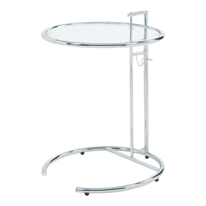 Tavolino Stare con Piano Rotondo Ø50 Regolabile in Altezza tra 57-77 cm [en.casa]