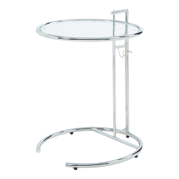 Tavolino Stare con Piano Rotondo Ø50 Regolabile in Altezza tra 57-77 cm [en.casa]