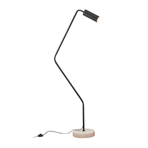 Lampada da terra Vatka GU10 Metallo Nero / Marmo, bianco [lux.pro]