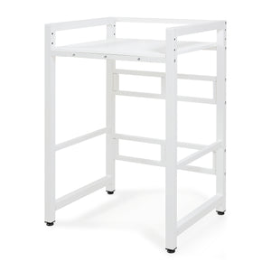 Scaffale Supporto per Incolonnamento Lavatrice Asciugatrice Hökangend in Acciaio 105x73x63 cm - Bianco [en.casa]