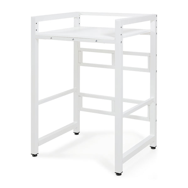 Scaffale Supporto per Incolonnamento Lavatrice Asciugatrice Hökangend in Acciaio 105x73x63 cm - Bianco [en.casa]