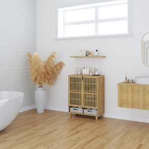 Scarpiera Sirgerg 91x72x35 cm Bambù Naturale [en.casa]