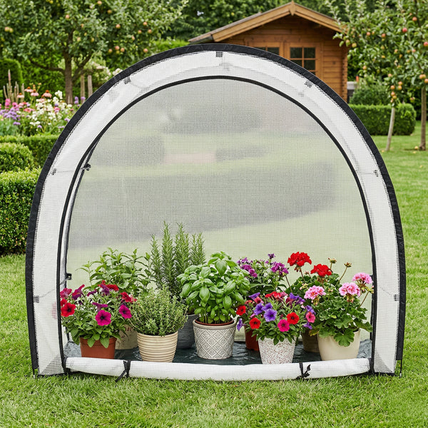 Serra da Giardino Larshasas per Coltivazione Pomodori e Piante 180x80x170 cm - Traslucido [en.casa]