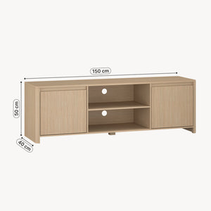 Mobile TV Takranmaa 150x40x50 cm effetto quercia [en.casa]