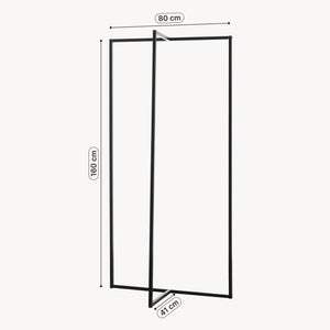 Appendiabiti Norjad 160x80x41 cm Metallo Nero [en.casa]