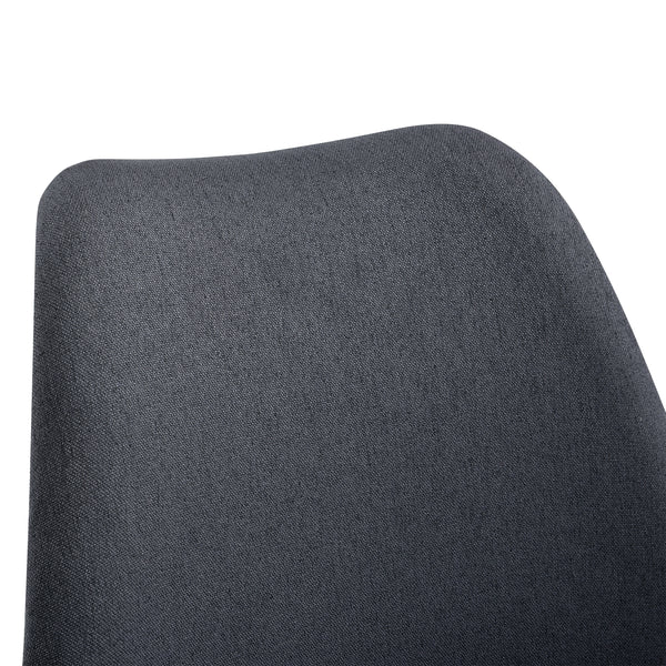 Set di 2 Sedie Sala da Pranzo/Salotto con Gambe in Legno di Faggio 2 Sedie in Plastica Rivestite in Tessuto - Vari Colori