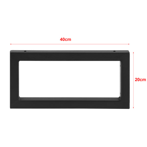 Set di 2 Supporti per Mobili Fai da Te Montaggio a Parete - (LaxA) Varie Misure - 2 Staffe in Acciaio per Mensole/Piani di Appoggio - Supporto Fino a 50 kg - Nero opaco