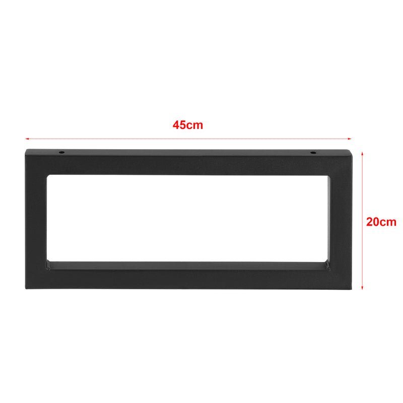 Schizzo in scala Set di 2 Supporti per Mobili Fai da Te Montaggio a Parete - (LaxA) Varie Misure - 2 Staffe in Acciaio per Mensole/Piani di Appoggio - Supporto Fino a 50 kg - Nero opaco